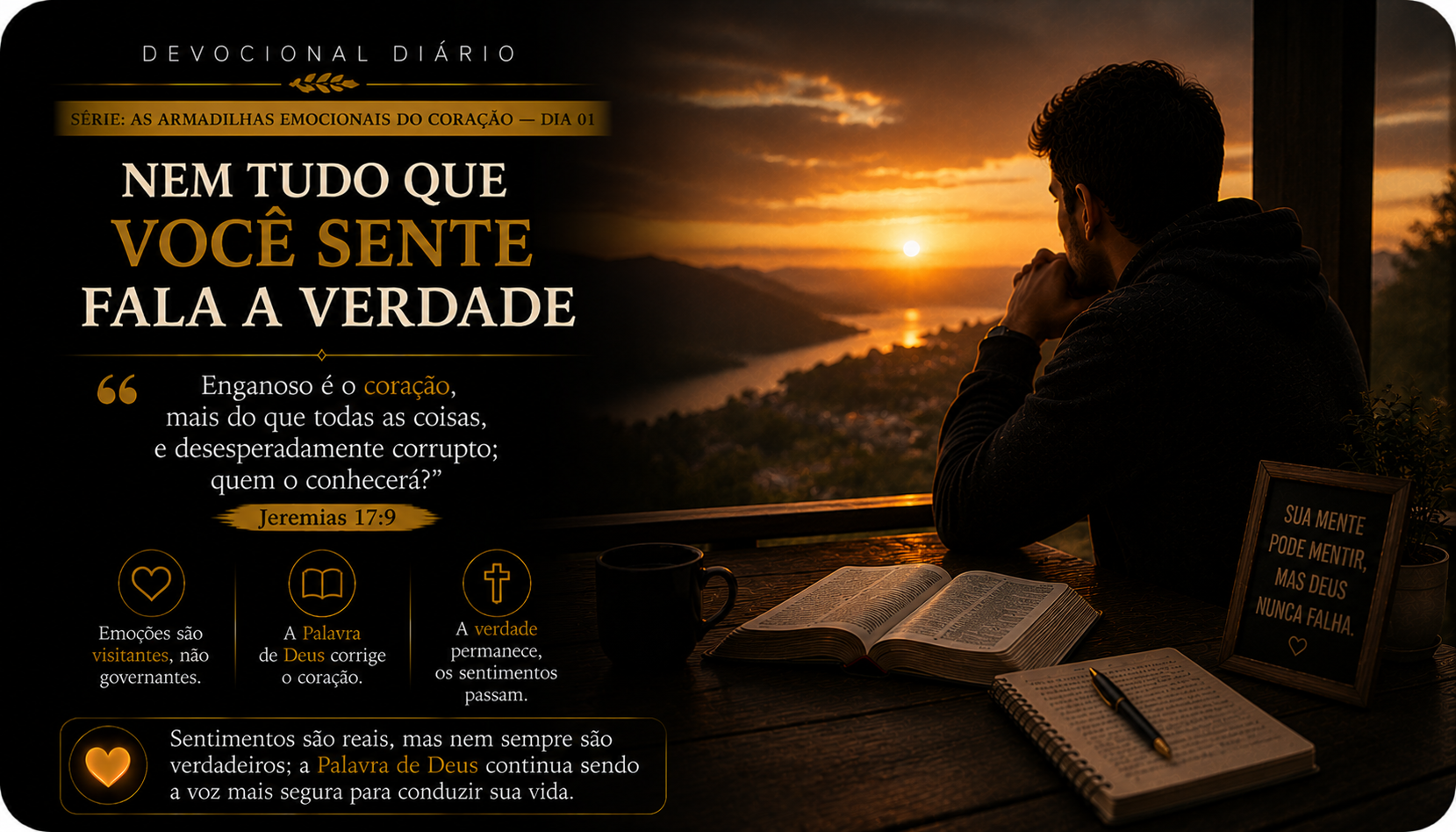 AS ARMADILHAS EMOCIONAIS DO CORAÇÃO — DIA 01