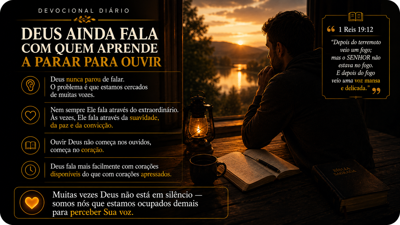 APRENDENDO A OUVIR A VOZ DE DEUS — DIA 01