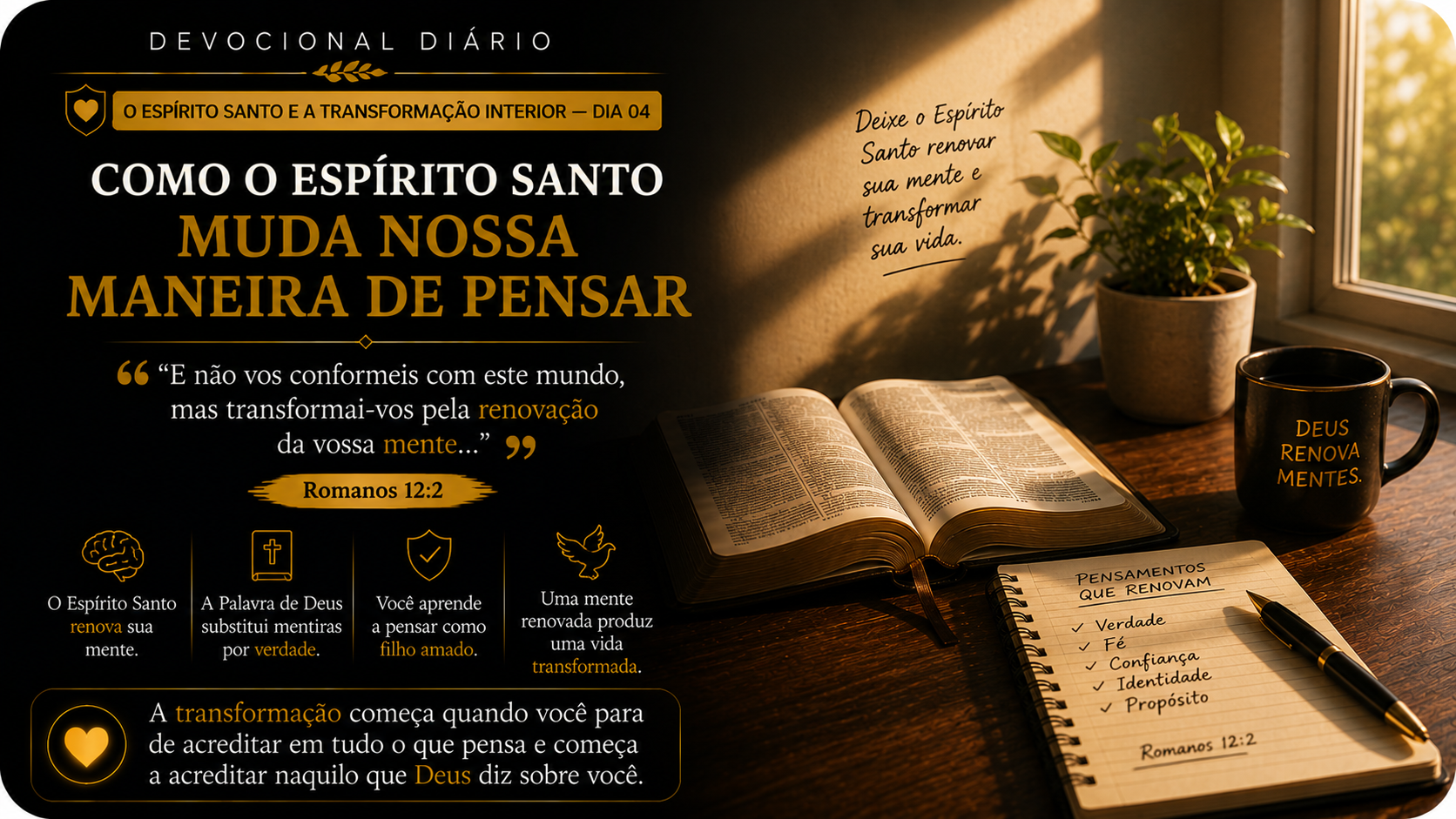 O ESPÍRITO SANTO E A TRANSFORMAÇÃO INTERIOR — DIA 04