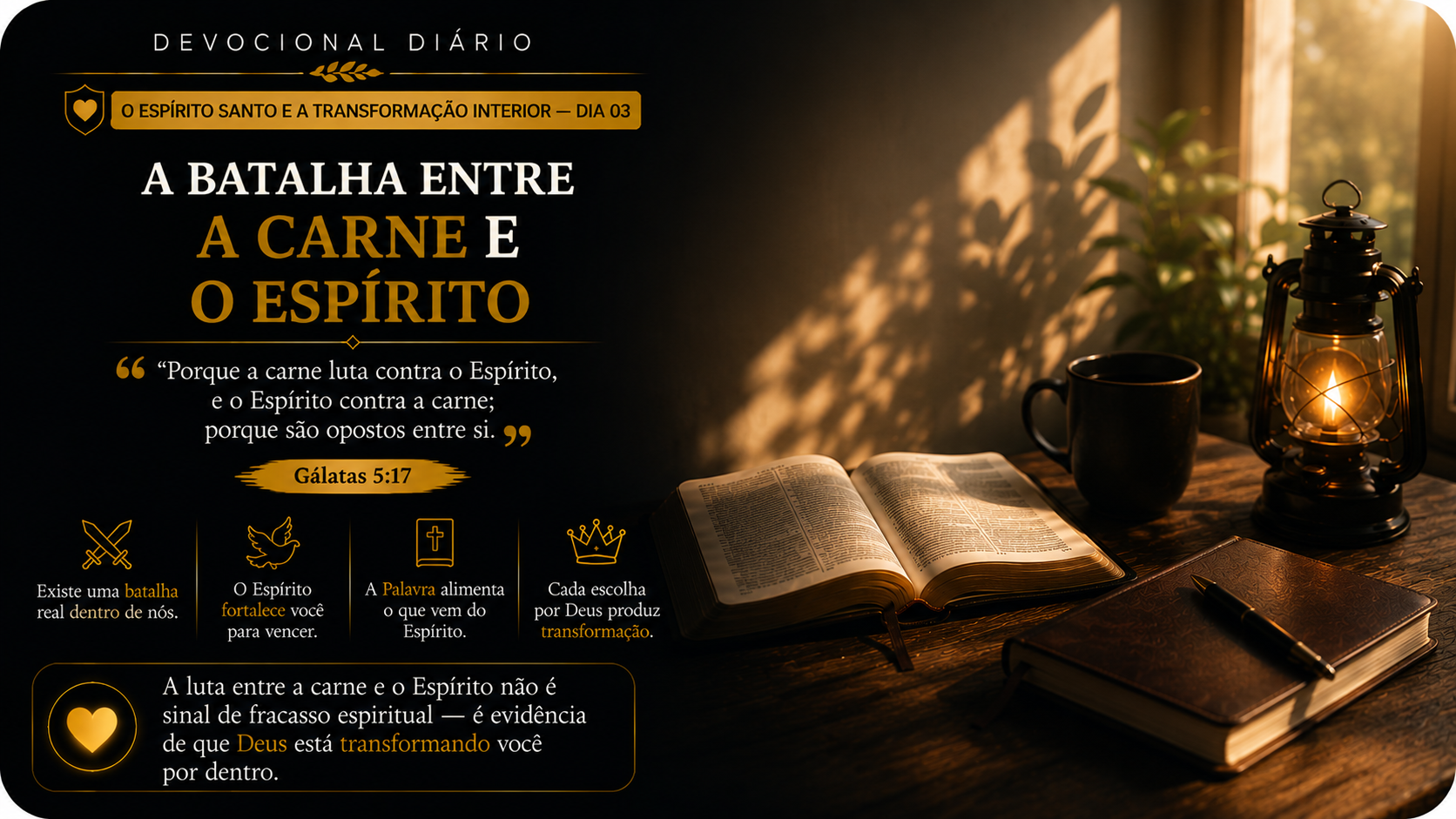 O ESPÍRITO SANTO E A TRANSFORMAÇÃO INTERIOR — DIA 03